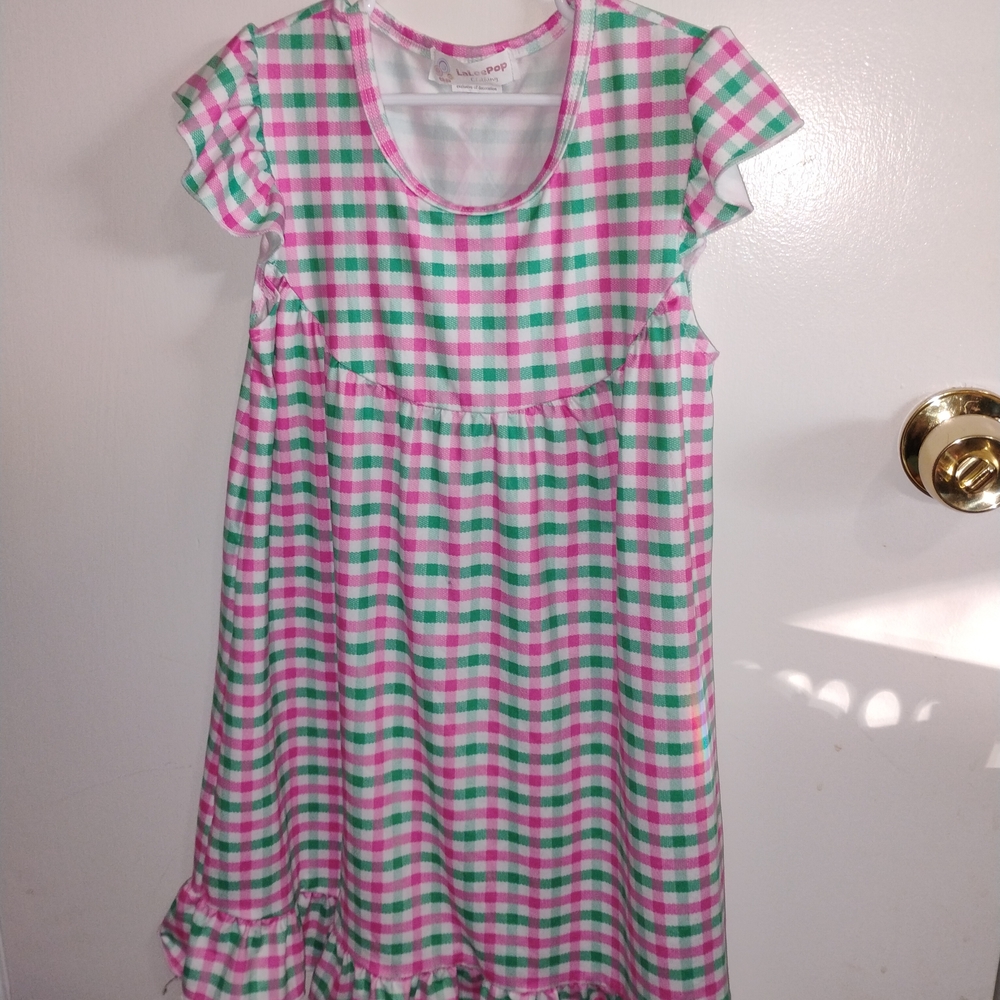Colorful Checkered Kids Nightgown